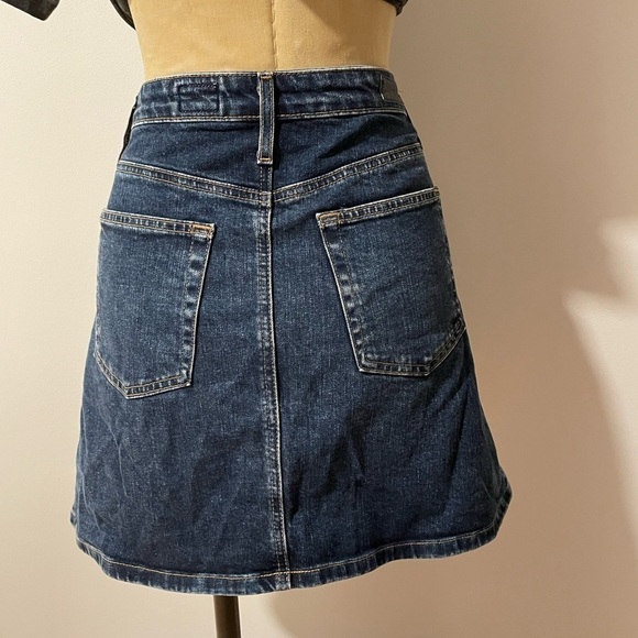 AG Adriano Goldschmied Skirt Denim 27 A Line Jean Dark Y2K Blue - Picture 6 of 14